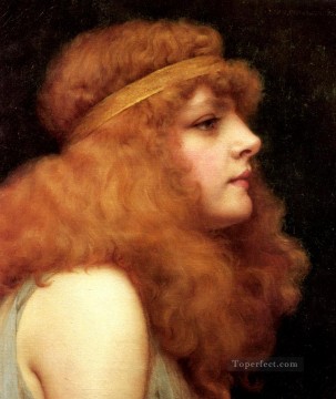 An Auburn Beauty Neoclassicist lady John William Godward Oil Paintings